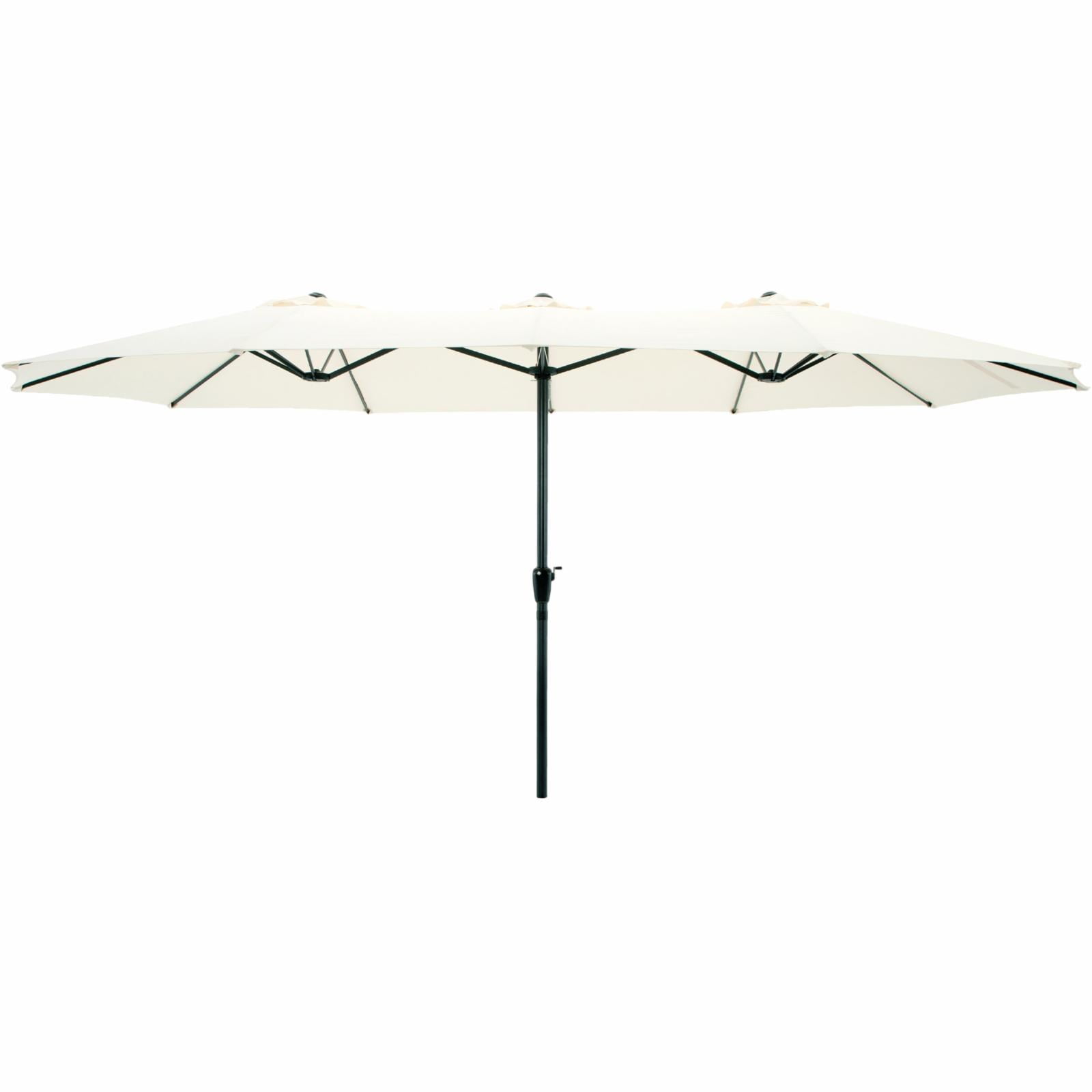 Pure Garden 15ft Double Patio Umbrella, Red