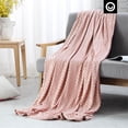 thumbnail image 3 of Cozy Tyme Bisa Weighted Blanket - 20 Pound Dot Velvet Cover 72"x 80" Blush, 3 of 10