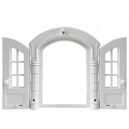 LAMIRO French Cat Door-Stylish No-Flap Cat Door Interior Door for Average-Sized Cats Up to 20 Lbs Cat Doors Secured Installation in Minutes