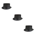 thumbnail image 3 of Guardurnaity Top Hat Cosplay Prop Suministros de fiesta multipropósito Tela no tejida Bar Accesorios Interior Hogar Sombrero Negro / Adulto / Medio Type1 NO1, 3 of 6
