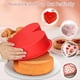 thumbnail image 3 of Moldes para Pasteles en Forma Corazón 8,6 Pulgadas, Molde para Pasteles Corazón Silicona Antiadherente, Juego Moldes para Pasteles con Forma Corazón para Brownies, 3 of 5