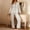 White, variant on Vetsdori Long Sleeve Pajamas Sets for Women Casual Lightweight Nightwear Soft,2 Pieces Sleepwear Homewear Womens Pajamas Pants