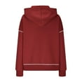 thumbnail image 4 of BangWanChi Oversized Hoodies for Women Cropped Women's Fashion Loose Long Sleeve Pullover Hoodie Sweatshirt Fleece Jacket Coat Tops, 4 of 4