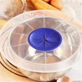thumbnail image 3 of IBAOLEA Silicone Cover Splash Cooking Guard Mixing Bowl Splatter Screen Baking Mixing Bowl Guard Covers Pots Shields(Blue + white), 3 of 6