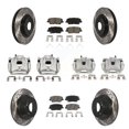 thumbnail image 1 of Transit Auto Front Rear Disc Brake Coated Caliper Drilled Slotted Rotors and Ceramic Pads Kit (10Pc) for Car 2014-2015 Kia Sorento Limited with 3.3L with Red Painted Calipers KCD-100372C, 1 of 2