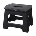 thumbnail image 2 of Roiihwy Collapsible Stool, Sturdy Kitchen Step Stool Foldable for Adults, Non Slip Lightweight Foot Stools for Bathroom Bedroom Camping, Black, 2 of 6
