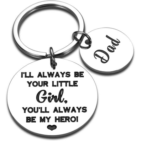 Dad Daughter Keychain Birthday Christmas Fathers Day Gifts from Step