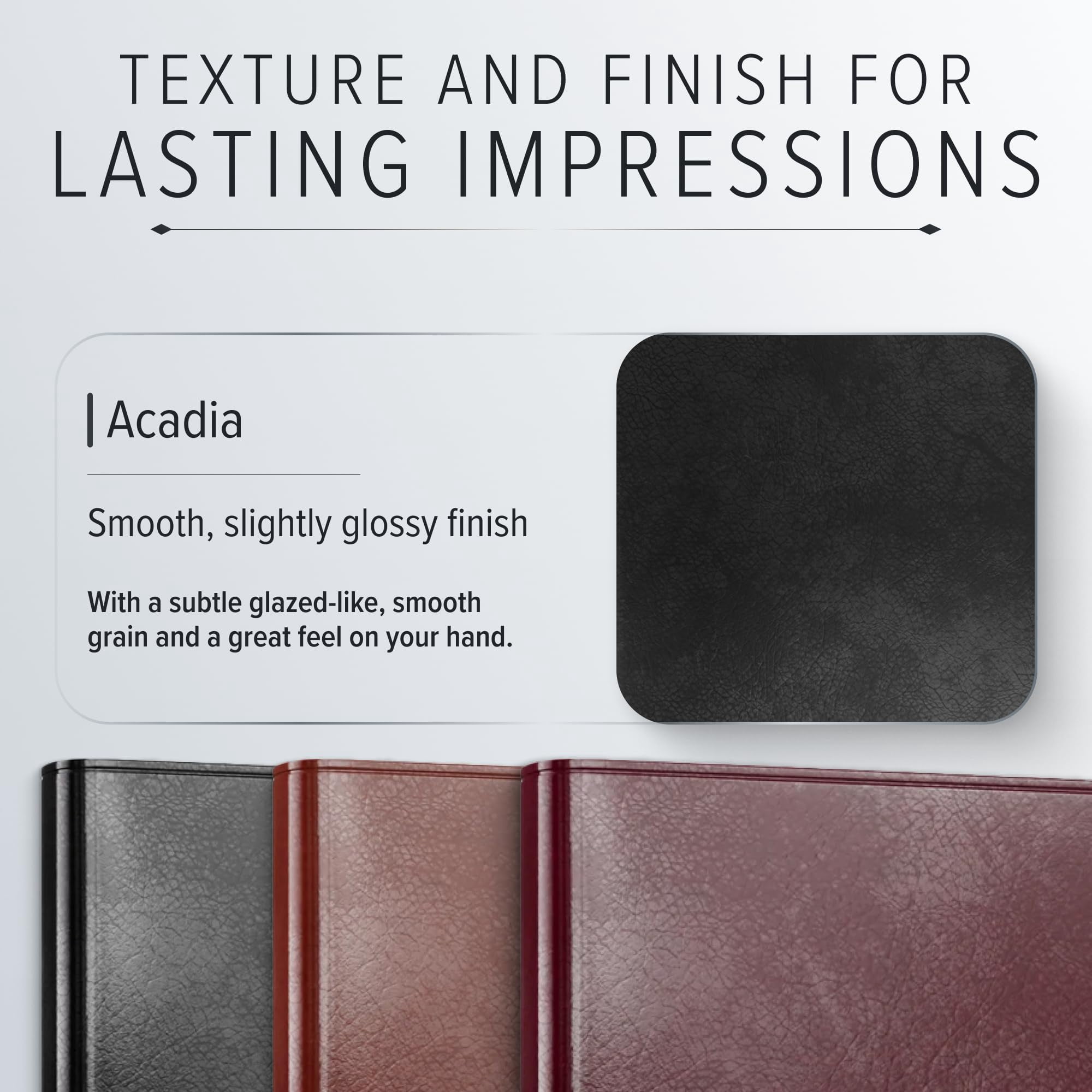 Gallery Leather Desk Hourly Weekly Monthly Planner 2027, Elegantly Bound Calendar Planner and Notebook with Stylish Gold-Gilded Page Edges, 12 Months - Acadia Deep Red - 8x5.5"