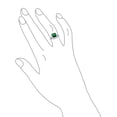 thumbnail image 3 of Bling Jewelry Womens Art Deco 5CT Rectangle Solitaire CZ Green Statement Ring, 3 of 6