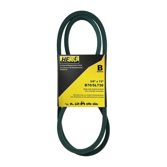 HERO® 5/8 inch x 73 inch Aramid Kevlar Lawn Mower Belt Replacement For Reference B70 5L730