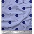 thumbnail image 1 of Soimoi Blue Rayon Fabric Dots & Leaves Decor Fabric Printed Yard 58 Inch Wide, 1 of 3