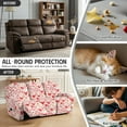 thumbnail image 6 of COEQINE Recliner Sofa Slipcover 3 Seater Fitted Lazy Boy Chair Cover 8 Pieces Universal Reclining Sofa Cover for 3 Seat Recliner with Pocket for Valentines Day Home Decor, Red Heart Leaf, 6 of 8