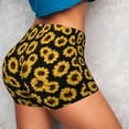 thumbnail image 4 of Lsque Sunflower 6 Pattern High Waisted Biker Shorts for Women-Tummy Control Fitness Athletic Workout Running Yoga Gym Shorts,Moisture-Wicking-X-Large, 4 of 9