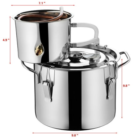 Zimtown 2 3 5 Gallon Alcohol Distiller Wine Water Moonshine Still
