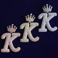 thumbnail image 4 of DUBSS Iced Out Initial Letter K Crown Bail for Men Necklace Pendant Real Gold Plated Cubic Zirconia Hip Hop Jewelry, 4 of 6