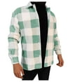 thumbnail image 1 of Camisas Deportivas Hombre Moda para hombre Casual Impresión digital 3D Primavera y otoño Moda De Rong Solapa Camisa de manga larga Cárdigan (Mint Green, XL), 1 of 5
