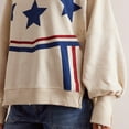 thumbnail image 6 of AJHSAKLt Oversized Sweatshirt for Women Graphic Crewneck Lobster Print Sweatshirts Pullover Fall Tops Crewneck Sweatshirts Women Khaki, 6 of 7