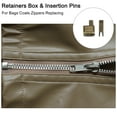 thumbnail image 4 of Unique Bargains 10Sets Zipper Repair Kits, #5 Retainers Box & Insertion Pins for Zippers Replacing, Bronze Tone, 4 of 6