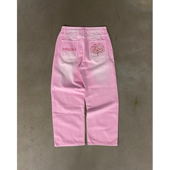 4tothe9 Pink Baggy Jeans
