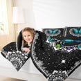 thumbnail image 4 of Homewish Colorful Butterflies Full Size Comforter Sets,Retro Flower Floral Bedding Comforter Set,Boho Moon Sun Bedding Sets For Boys Girl,Super Cozy Room Decor Reversible,3pcs, 4 of 8