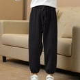 thumbnail image 4 of VERUGU Fall Winter Kids Long Length Pants Boys Legging Pants Thin Long Pants Loungewear Lantern Pants Black 3 Years, 4 of 7