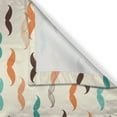 thumbnail image 3 of Ambesonne Indie Kitchen Curtains, Retro Mustache Pattern, 55"x45", Orange Brown and Teal, 3 of 3