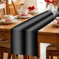 thumbnail image 5 of Black Ombre Table Runner 108 Inches, Farmhouse Black Gradient Color Aesthetic Bed Runner Dresser Scarves Tabletop for Indoor Outdoor Parties/Ceremony/Banquet, 13"x 108", 5 of 9