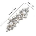 thumbnail image 3 of BINGLI Rhinestone Hair Clip Sparkly Pearl Barrettes French Wedding Prom Engagement Pageant First Hair Decorative Accessories For Women Girls Bride Thick Long Hair, 3 of 8