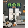 thumbnail image 3 of Halloween Valances for Windows Spooky Zombie Hand Window Curtain Rod Pocket Tombstones Creepy Cemetery Holiday Window Treatment Decor Valances for Kitchen Living Room Bedroom 42x12in, 3 of 7