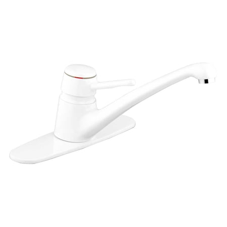 Kitchen Faucet Bathroom Sink Tap White Coated Brass Centerset 1 Handle | Renovators Supply
