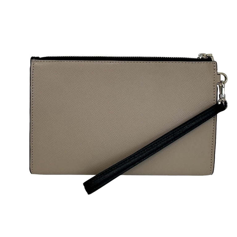 Kate Spade New Staci Saffiano Leather Double Zip Wristlet  Kate Spade Staci Medium Double Zip Wristlet - Warm Beige / Black K6122 $149 main image 0