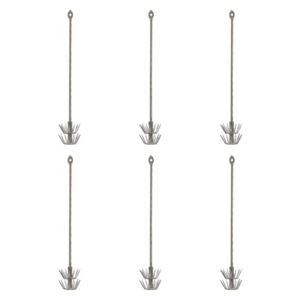 6 anzuelos para calamar Colamx aparejos de pesca de acero inoxidable 9 cm x 14 cm