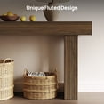 thumbnail image 5 of CHIC HOUSE 63" Fluted Entryway Console Table, Farmhouse Long Narrow Wooden Sofa Table Behind the Couch for Living Room, Hallway, Entrance, Foyer, Rustic Brown, 5 of 10