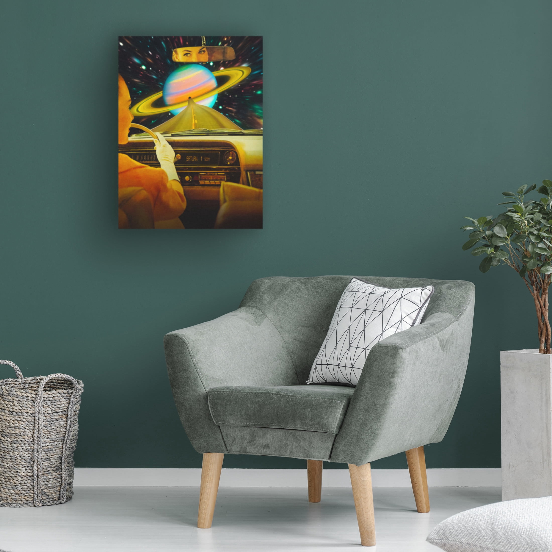 Trademark Fine Art Taudalpoi  Saturn Commute Canvas Wall Art