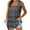 Dark Gray, variant on Lufly Summer Tops for Women 2024 Fashion Stripe Printed Square-neck Comfortable Loose T-shirt Sleeveless Blouse Casual Tops,Hot Pink,S