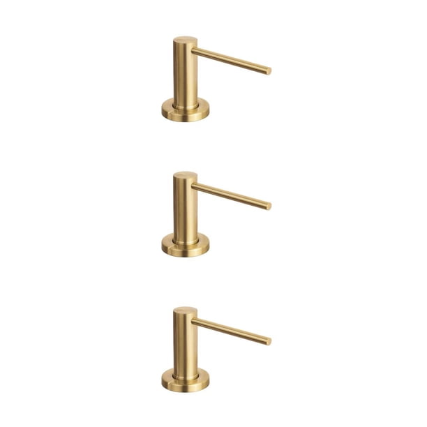 Advancent Dispensadores de jabón líquido de amplia compatibilidad para cocina Dispensador de detergente de construcción resistente dorado Type1 NO1