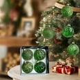 thumbnail image 4 of Christmas Glass Ball Ornaments Set of 4 Irregular Shaped 8cm Wine Silver Coffee Green Glass Holiday Tree Decorations Durable Hanging Vintage Decorative for Seasonal Home Decor, 4 of 5
