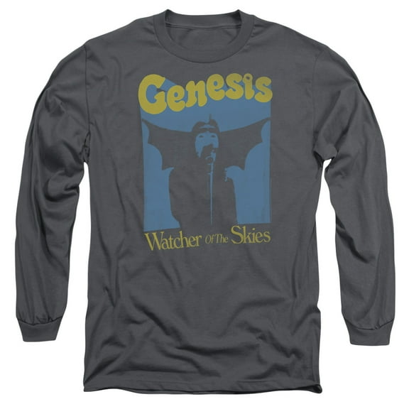 Genesis Watcher Of The Skies Long Sleeve Adult 18/1 T-Shirt Charcoal