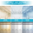 thumbnail image 2 of 4FT Led Light Fixtures,45W 0-10V Dimmable Led Shop Light,48 Inch Led Light Fixture,5850LM, 3500-5000K, Dimmable 4FT Shop Light,Warehouse,Garage 5 Year Support(Chain Inside Lamp Shade), 2 of 5