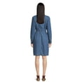 thumbnail image 3 of Time and Tru Women's Belted Utility Dress with Long Sleeves, 3 of 5