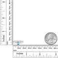 thumbnail image 4 of Gem Stone King 925 Sterling Silver and 10K Rose Gold Prongs Blue Zircon Solitaire Engagement Ring for Women (0.65 Cttw, Oval 6X4MM, Gemstone December Birthstone, Available in Size 5, 6, 7, 8, 9), 4 of 4