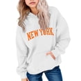 thumbnail image 2 of Gubotare Girls Oversized Hoodies California Letter Print Pullover Hoodie Sweatshirt Long Sleeve Casual Loose Pullover Tops 4-13Years (White, 3-4 Years), 2 of 3