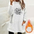 thumbnail image 2 of wdsxpo Sweatshirt for Women Trendy Graphic Crewneck Oversized Pullover Fuzzy Sherpa Lined Fleece Sweatshirt Fall Winter Warm Tops, 2 of 4