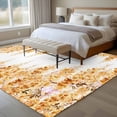 thumbnail image 4 of Yellow Wisteria Area Rugs 8'x10', Washable Small Throw Rugs for Living Room Patio, Sprinng Summer Pastoral Botanical Indoor Outdoor Rug Non-Slip Low Pile Carpet Runner Reversible Floor Mats, 4 of 8