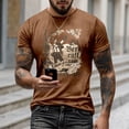 thumbnail image 2 of XIAOCHA Men's Vintage Graphic T Shirt Crew Neck Short Sleeve Soft Casual Tees, 2 of 4