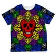 thumbnail image 1 of Halloween Demon Skull Mandala All Over Toddler T Shirt Multi 2T, 1 of 2