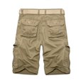 thumbnail image 4 of SDNall Men Casual Solid Fashion Zipper Button Pockets Cropped Cargo Shorts, 4 of 9