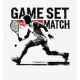 thumbnail image 5 of "Game Set Match" Tennis Sports Adult White Long Sleeve Hoodie-Small, 5 of 6
