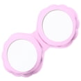 thumbnail image 2 of EeaseMX Espejo plegable de doble cara con forma de concha, de piel sintética, portátil, holográfico, para niñas y mujeres (rosa), 2 of 8
