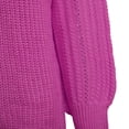 thumbnail image 2 of Chaquetas acolchada para mujer Mujeres fuera del hombro Pullover manga larga suelta tejido sólido color sin espalda Tunic (Morado, S), 2 of 5